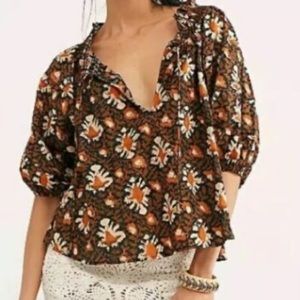 Free People willow printed blouse. Perfect for fall 🍁